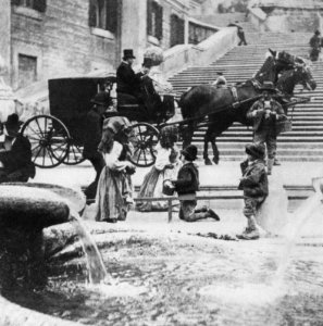 Primoli, Giuseppe - Spielend in der Piazza di Spagna (Zeno Fotografie)