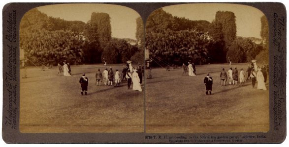 Prince and Princess of Wales proceeding to the Shamiana garden party, Lucknow in 1905-06