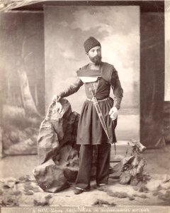 Prince Andronikashvili wearing national dress 1880-90. Alexandre Roinashvili. Tbilisi History Museum Collection