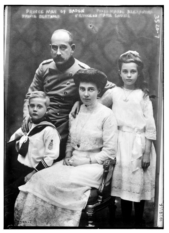 Prince Max of Baden, Pr'ss (i.e., Princess) Marie Alexandra, Prince Berthold, Princess Marie Louise LCCN2014699287