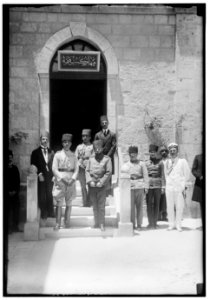 Prince Osman Fuad and Jamal (Cemal) Pasha at the Salahiyeh School, Jerusalem LOC matpc.00740