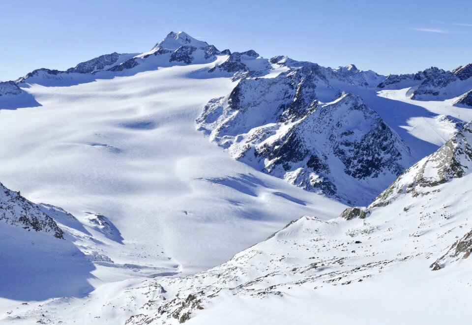 Mountain summit cold sölden photo