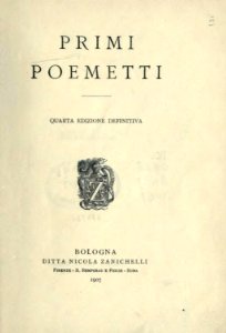 Primi poemetti photo