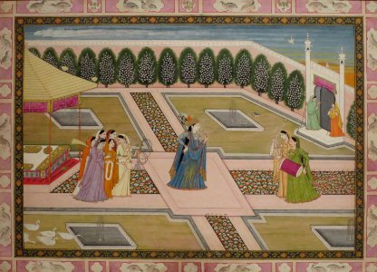Princess in a Courtyard, attributed to Ranjha, 1799, Honolulu Museum of Art