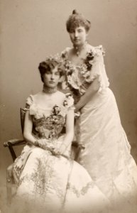 Princess Marie of Orléans with Princess Isabelle of Orléans (sitting)