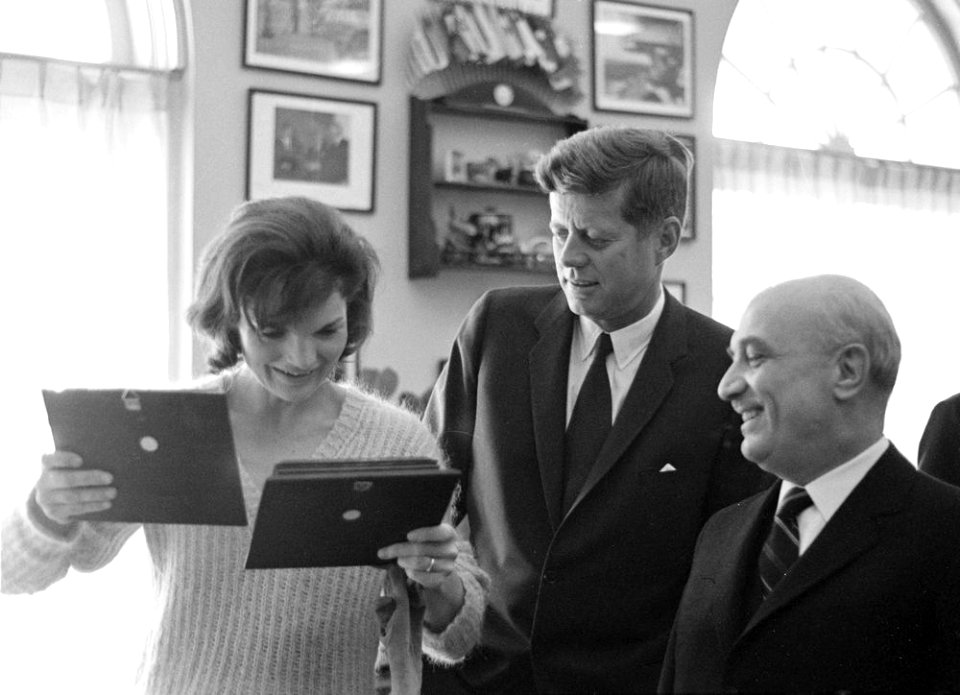 Prime Minister of Italy, Amintore Fanfani, Presents Gifts to President John F. Kennedy and First Lady Jacqueline Kennedy