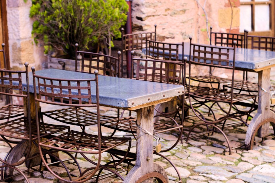 Wood table bench