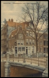 Prinsengracht hoek Reguliersgracht. Uitgave Brouwer & De Veer, Amsterdam, Afb PBKD00257000008