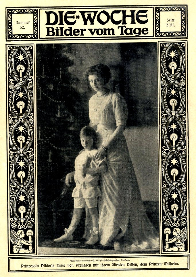 Prinzessin Viktoria Luise mit dem Prinzen Wilhelm - Die Woche 1910