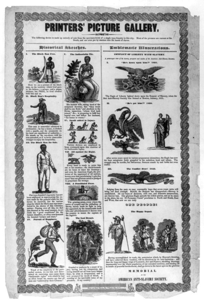 Printers' Picture Gallery. Memorial of the American Anti-Slavery Society LCCN2004668448