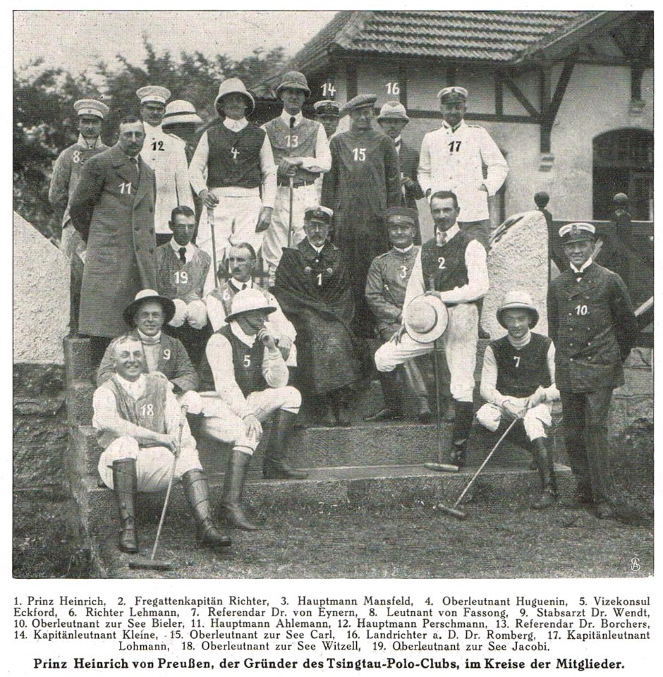 Prinz Heinrich von Preußen und der Tsingtau-Polo-Club, 1912
