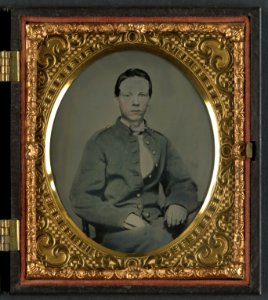 Private Alexander T. Harris of Richmond Parker Virginia Light Artillery Battery in Richmond Depot jacket LCCN2013649136