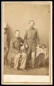 Private Cline Morris of Co. E, 3rd Pennsylvania Heavy Artillery Regiment and unidentified soldier in uniform) - Kimberly Bros., National Gallery, Fortress Monroe LCCN2016652292