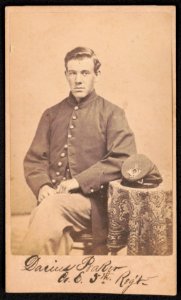 Private Darius Baker of Co. E, 5th Massachusetts Infantry Regiment in uniform) - Photographed by Bowers, No. 96 Market Street, Lynn LCCN2016646179