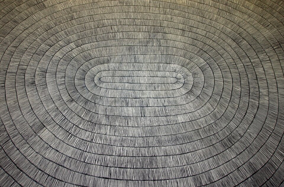Textile wallpaper architecture museum