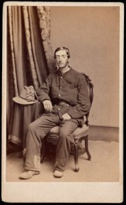 Private Alister M. Grant of Landis' Philadelphia Pennsylvania Light Artillery Battery in uniform with hat) - Photographed by Wenderoth & Taylor, late Broadbent & Co., 912, 914 & 916 Chestnut LCCN2017659651