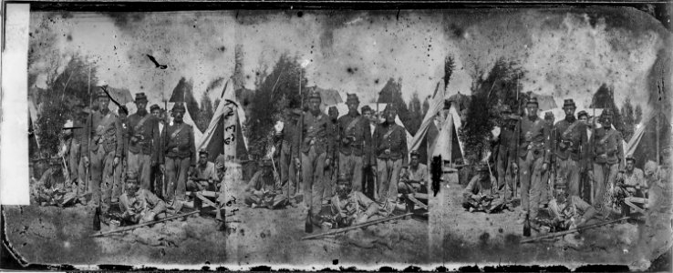 Private Williams, Co. A, and group, 83rd Regt., 23rd Inf., N.Y. - NARA - 529607