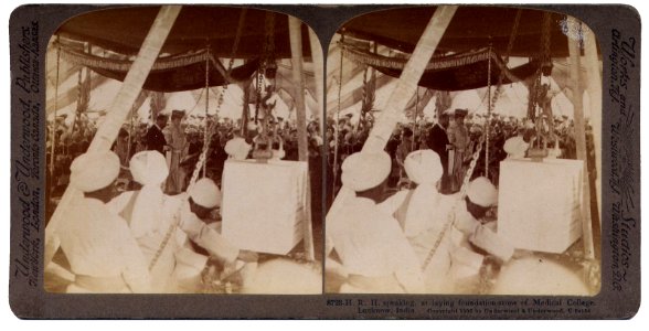 Prince of Wales speaking at the foundation stone laying of Medical College, Lucknow in 1905-06