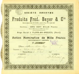 Produits Fred. Bayer & Cie 1898 photo