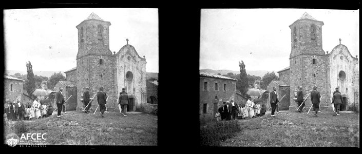 Processó de Corpus a l'església de Sant Martí del Brull