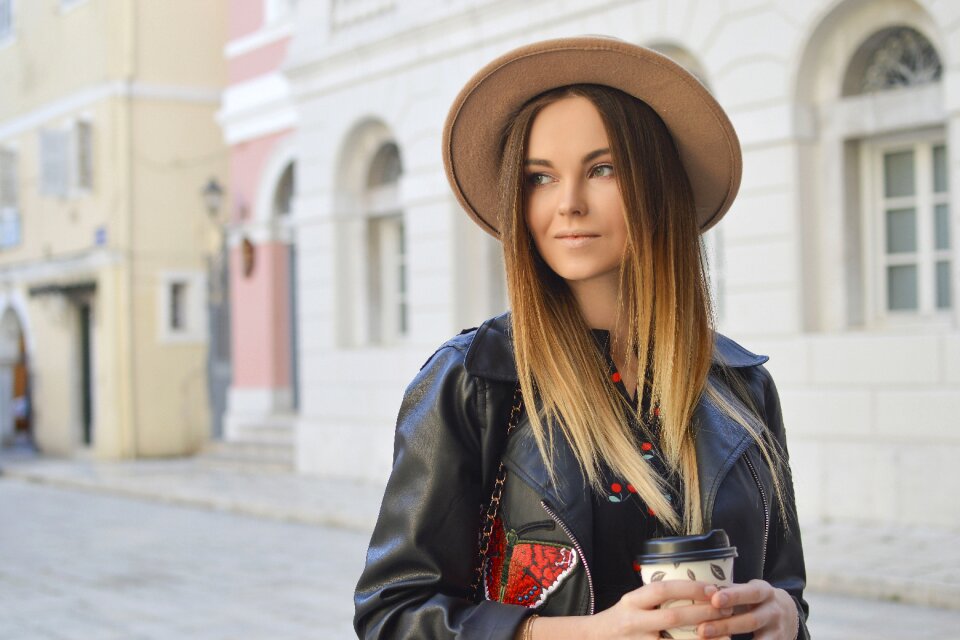 Blonde ombre coffee