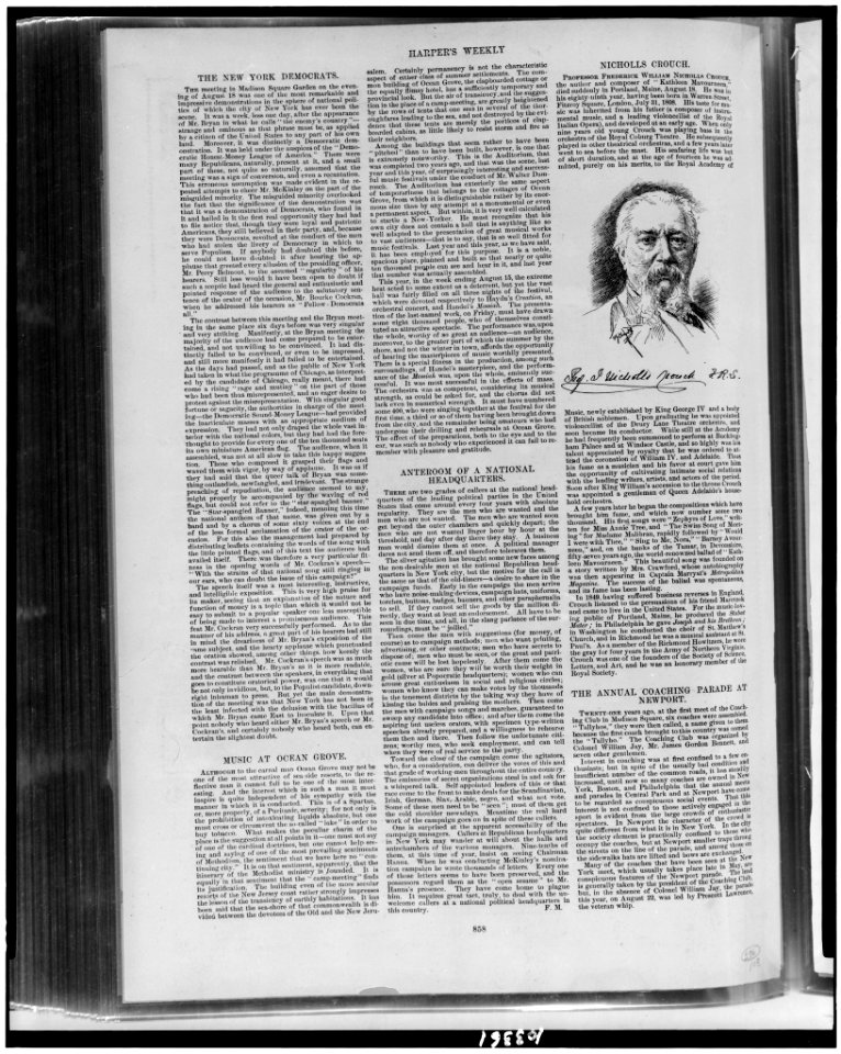 Prof. Frederick William Nicholls Crouch, head-and-shoulders portrait facing front LCCN91783739
