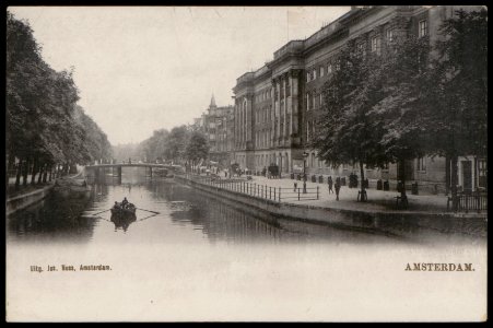 Prinsengracht tussen Leidsegracht en Leidsestraat. Uitgave Jos Nuss, Amsterdam, Afb PBKD00257000017