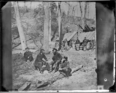 Prof. Maillefert and Naval Officers at Torpedo Station on James River probably taken in April or May 1865. Prof.... - NARA - 524580