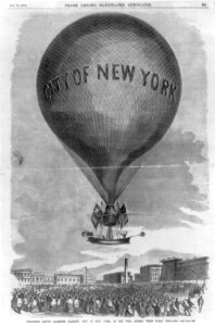 Professor (Thaddeus S.C.) Lowe's mammoth balloon, CITY OF NEW YORK, as she will apepar when fully inflated LCCN2007681717