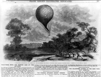 Prof. La Mountain, the Aeronaut, reconnoitering the rebel positions near Ft. Monroe LCCN2002721570