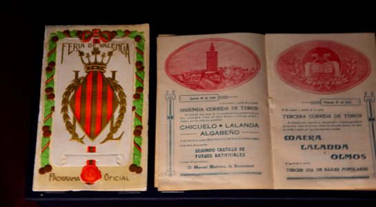 Programas oficiales de la Feria de Julio de Valencia de los años 1915 y 1923