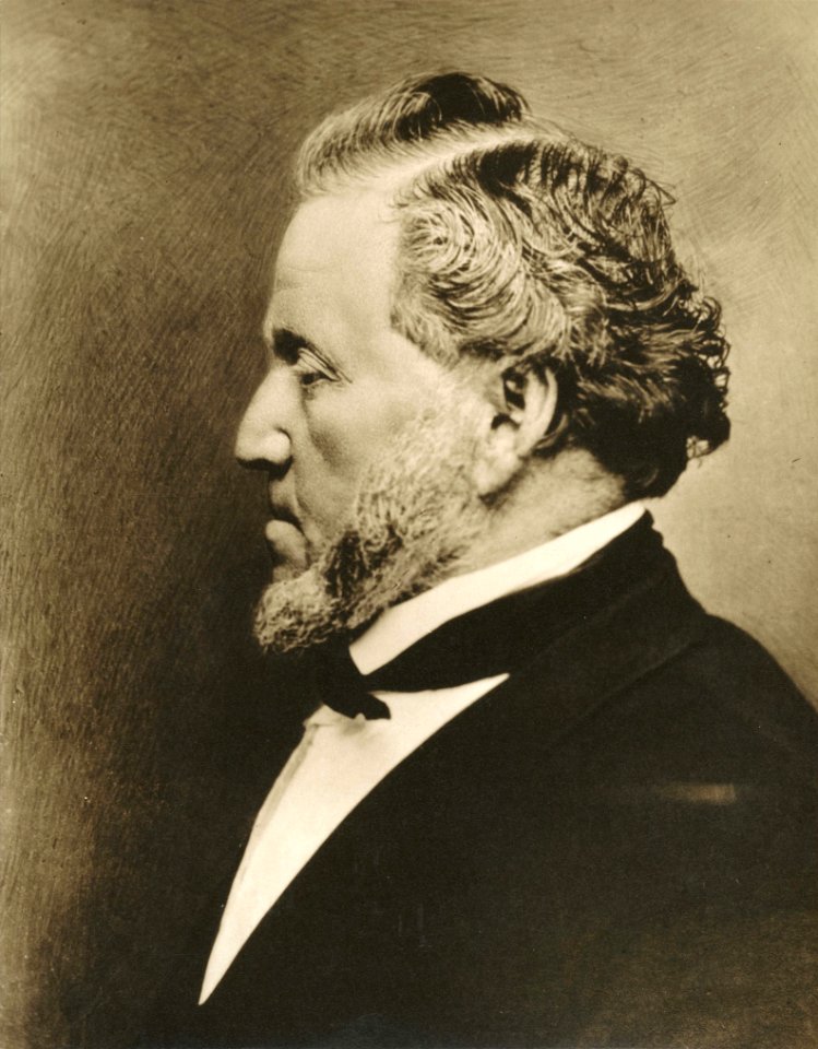 Profile bust portrait of Brigham Young