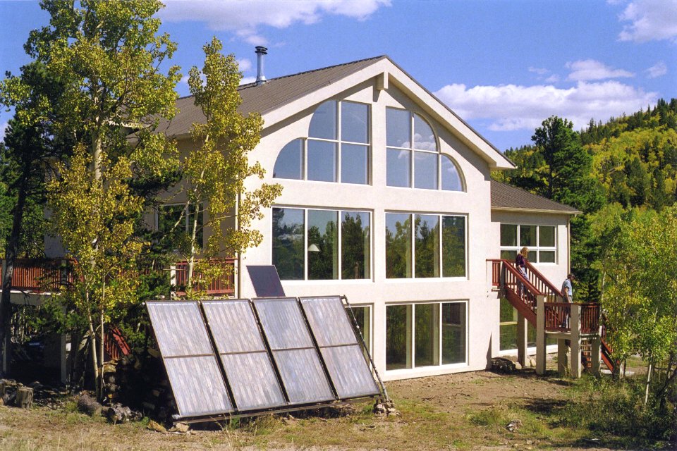 Private home located in idaho springs, colorado, part of the 1999 denver tour of solar homes