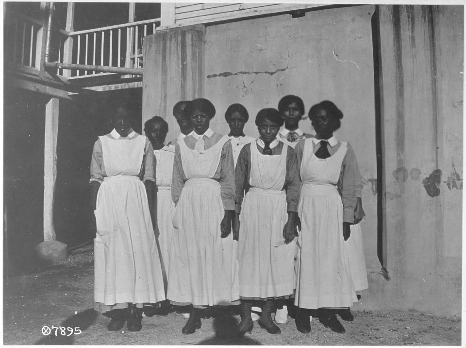 Probationers of (African American) nurses training school, at Frederiksted, Saint Croix, Virgin Isla . . . - NARA - 533532
