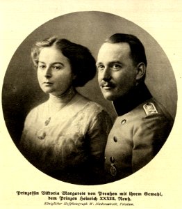 Prinzessin Viktoria Margarete von Preußen & Prinz Heinrich XXXIII. Reuß, 1913