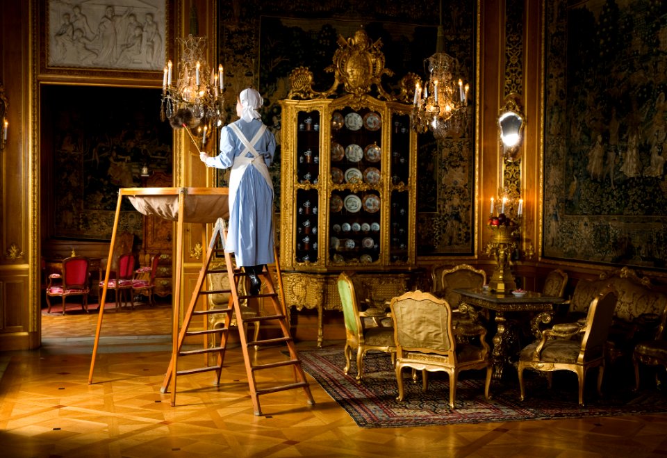 Prismahåv används i Stora salongen - Hallwylska museet - 86297