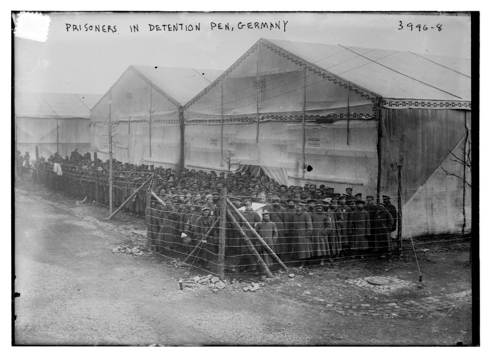 Prisoners in detention pen, Germany LCCN2014702829