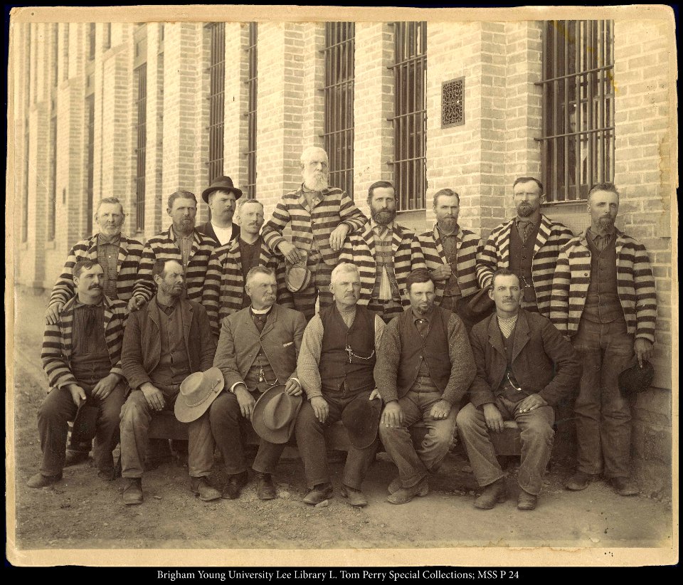 Prisoners in front of Utah State Prison