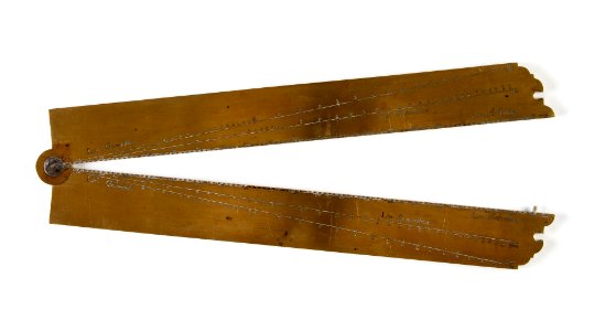Proportionalcirkel av mässing - Skoklosters slott - 92885