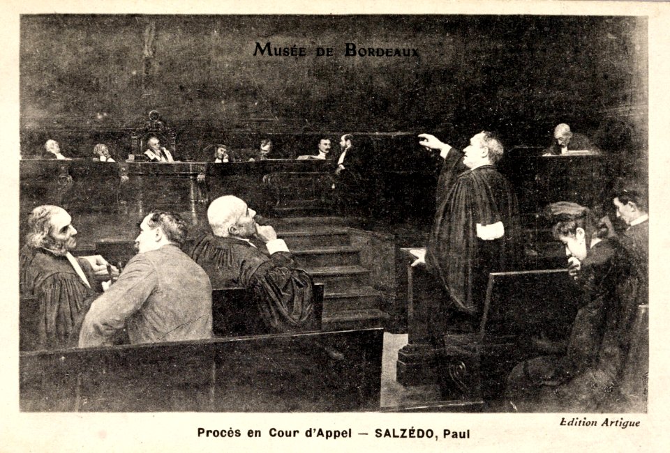 Procès en Cour d'Appel par Paul Salzendo (1890)