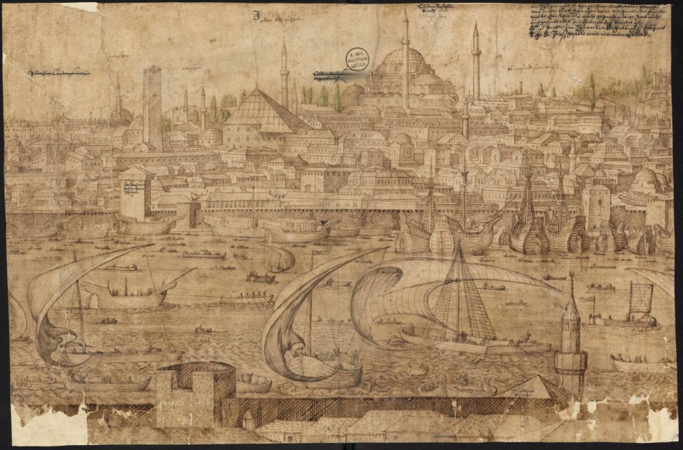 Prospect of Constantinople, Sheet 9, Melchior Lorck, 1559