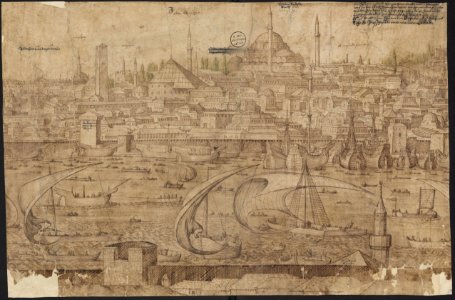 Prospect of Constantinople, Sheet 9, Melchior Lorck, 1559