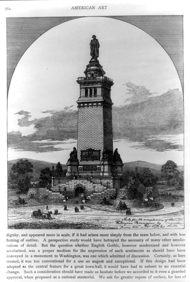 Proposed design for the completion of the Washington Monument, Washington, D.C. LCCN2011648067