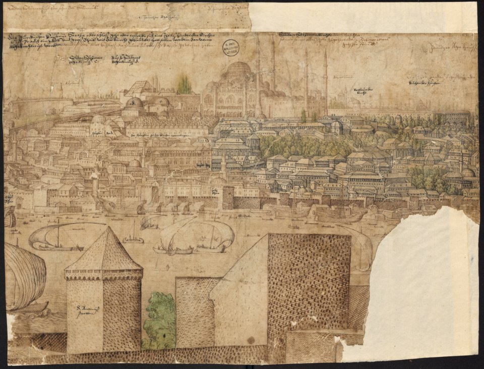 Prospect of Constantinople, Sheet 10, Melchior Lorck, 1559
