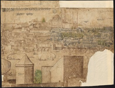 Prospect of Constantinople, Sheet 10, Melchior Lorck, 1559