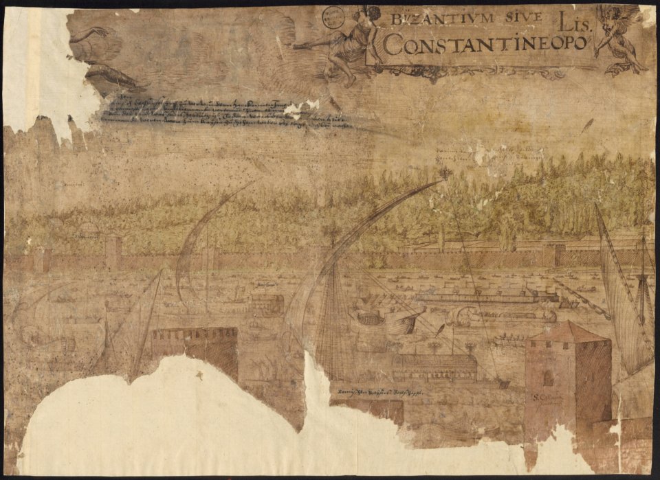 Prospect of Constantinople, Sheet 2, Melchior Lorck, 1559