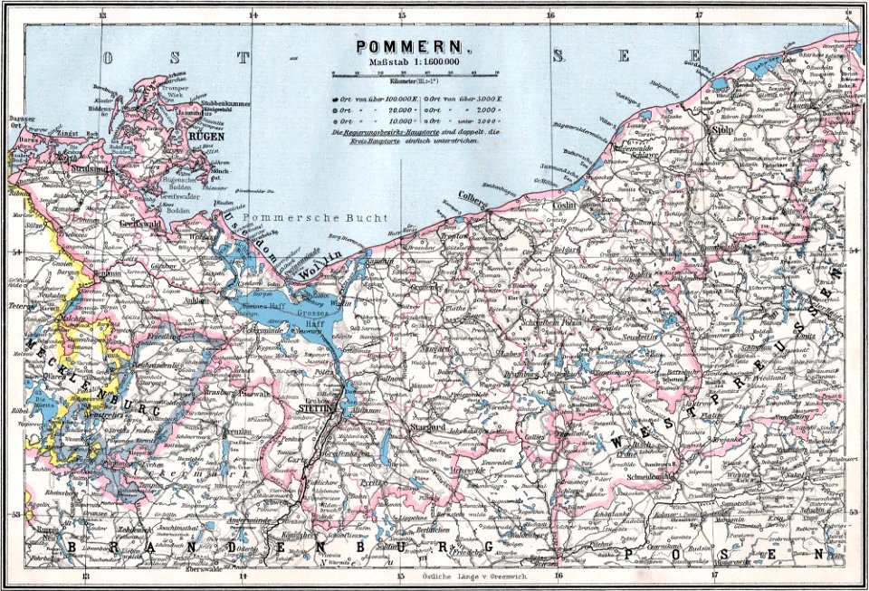 Provinz Pommern 1905 - 1-1 600 000