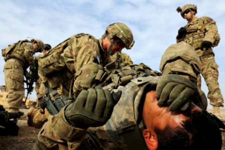 PRT Farah conducts medical evacuation training with Charlie Co., 2-211th Aviation Regiment at Forward Operating Base Farah 130109-N-IE116-185