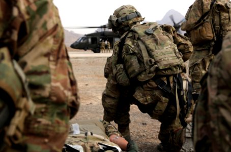 PRT Farah Conducts Medical Evacuation Training with Charlie Co., 2-211th Aviation Regiment at Forward Operating Base Farah 130109-N-IE116-299 photo