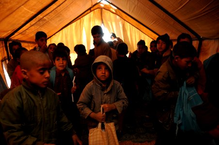 PRT Farah visits local returnee and refugee village 130209-N-LR347-275
